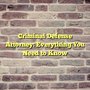 Criminal Defense Attorney: Everything You Need to Know